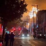 Incêndio de grandes proporções atinge fábrica no Brás, em São Paulo