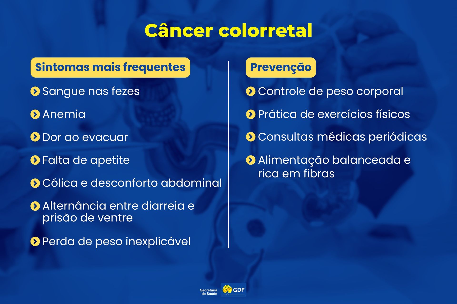 Março Azul: câncer colorretal pode ser prevenido com a adoção de hábitos saudáveis