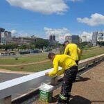 Pintura de viadutos e estruturas viárias do DF garante mais segurança no trânsito