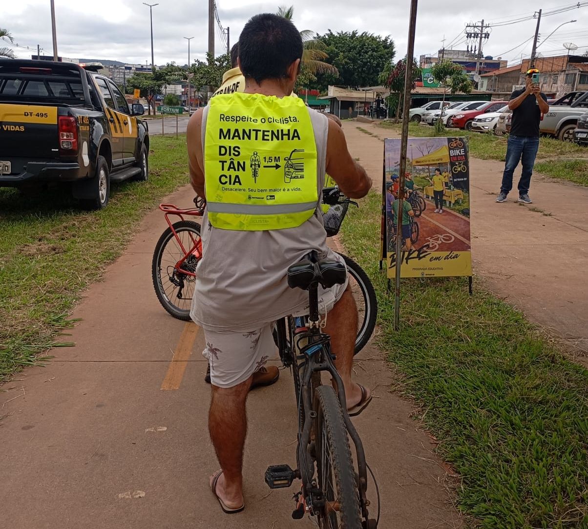 Ação educativa no Parque da Cidade celebra Dia Nacional do Ciclista