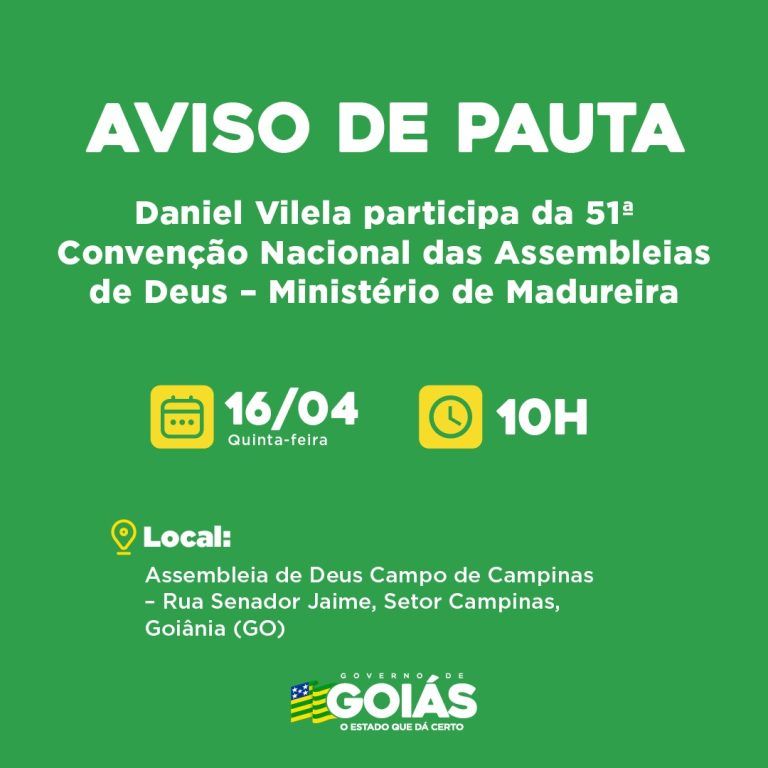Agenda do governador para quinta-feira