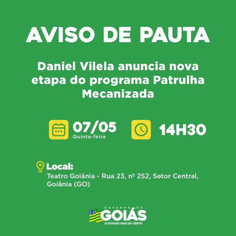 Agenda do governador para a tarde desta quinta-feira