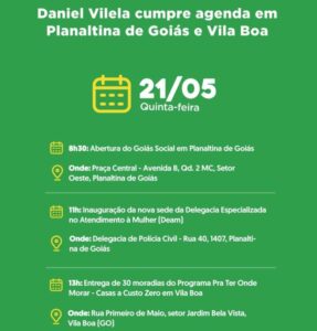 Agenda do governador para quinta-feira