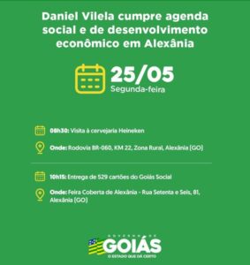 Agenda do governador para segunda-feira