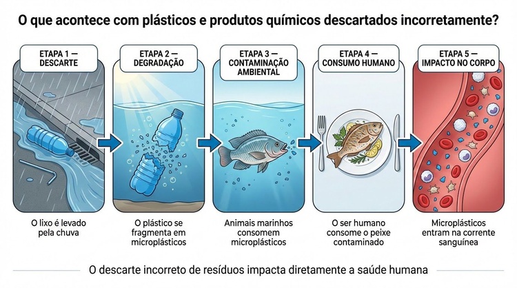 Ciência nuclear brasileira combate poluição por microplásticos - infográfico microplásticos