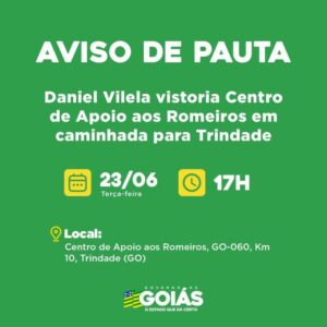Agenda do governador para a tarde de terça-feira