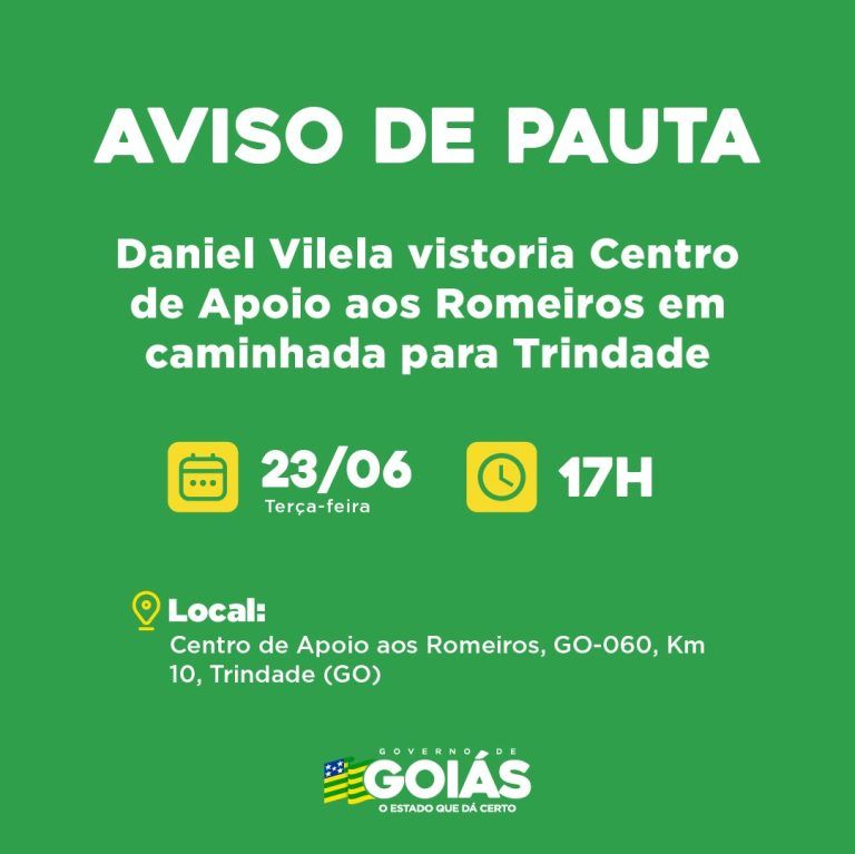 Agenda do governador para a tarde de terça-feira
