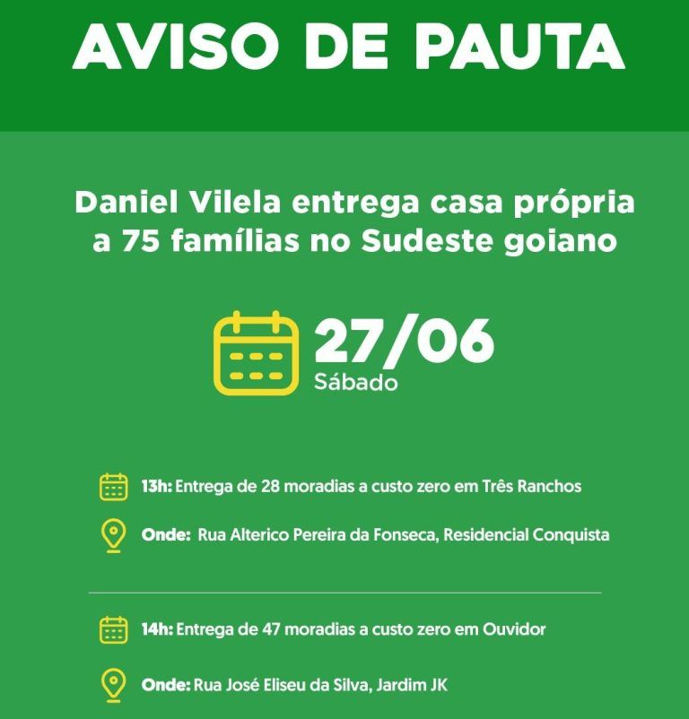 Agenda do governador para sábado