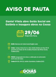 Agenda do governador para segunda-feira