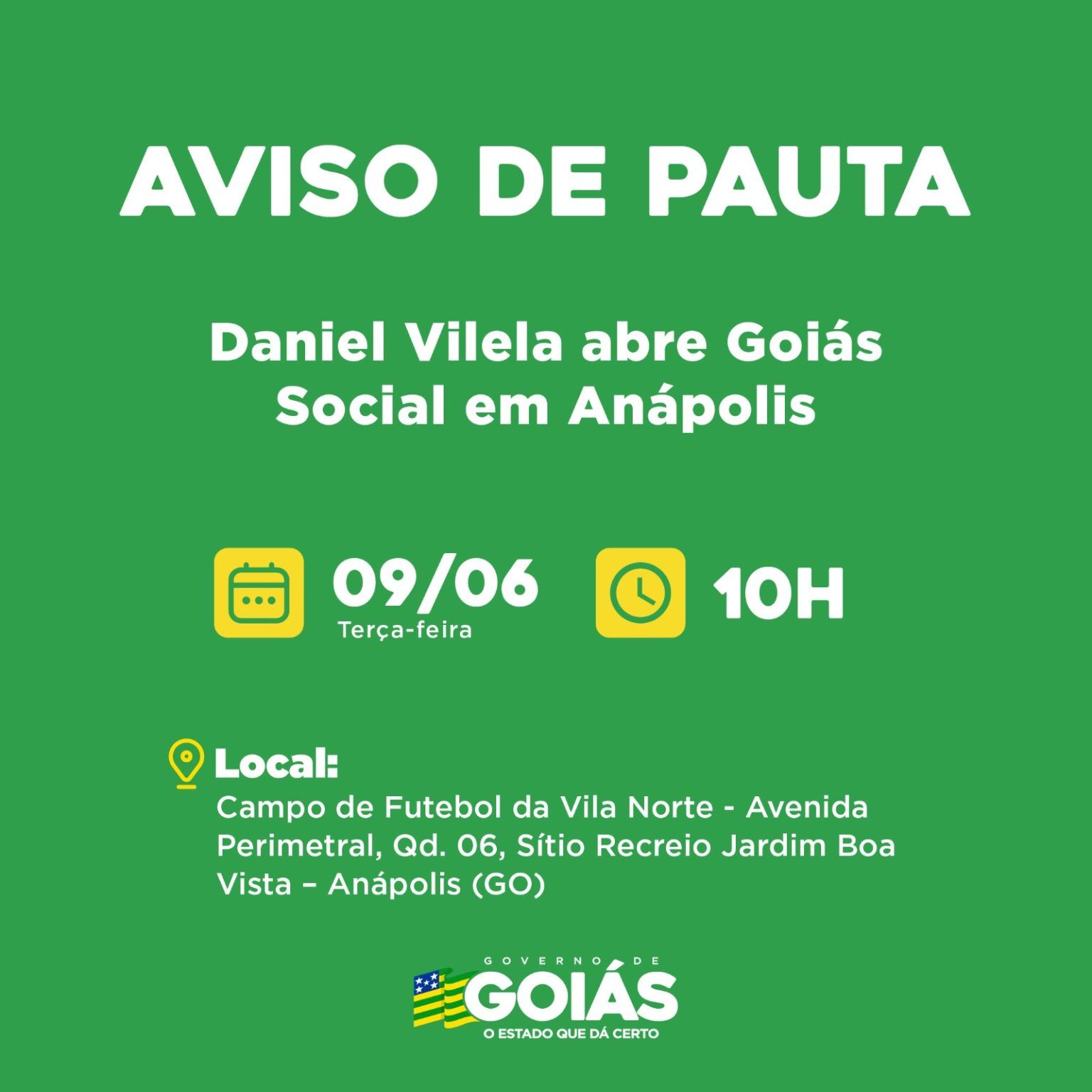 Agenda do governador para terça-feira