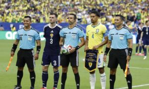 CBF envia ofício contestando gol anulado de Vini Jr. contra Escócia