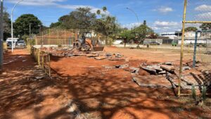 Começam obras de manutenção da quadra e do parquinho da QI 6 do Guará