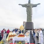 Cristo Redentor inova com tapete de patchwork no Corpus Christi