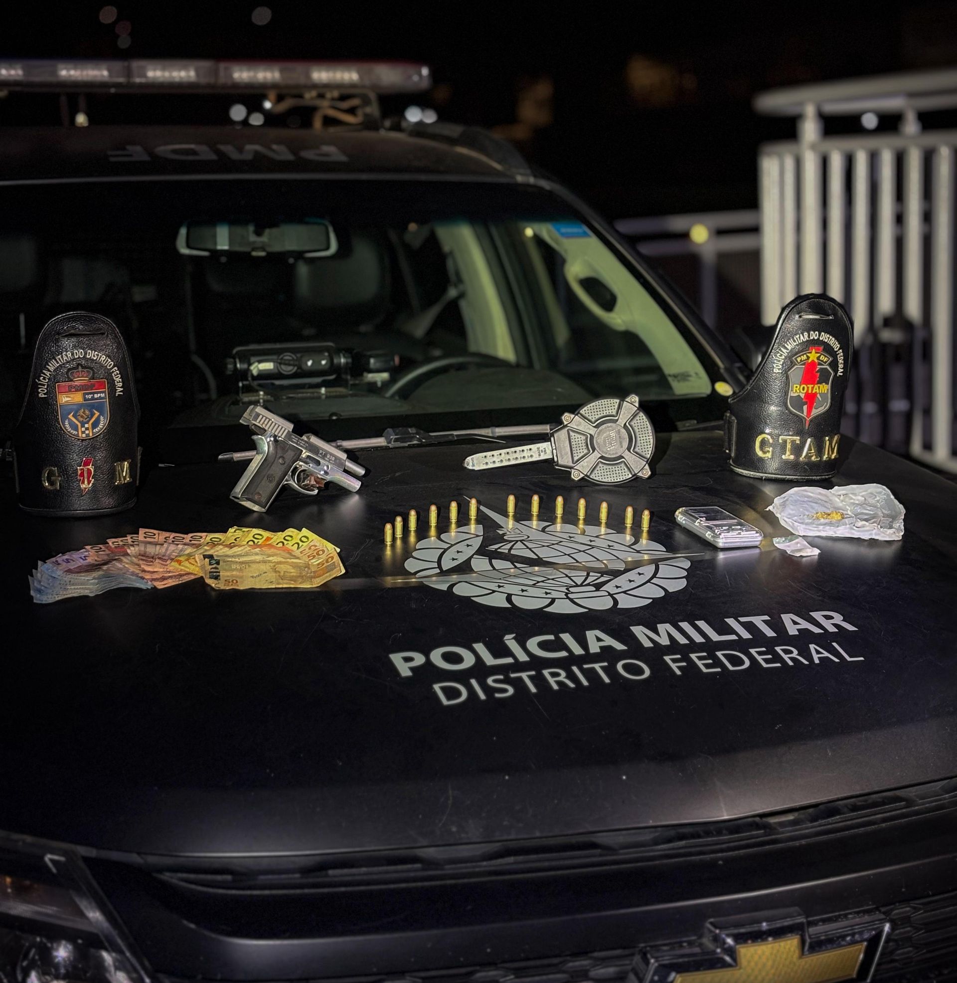 PMDF registra apreensão de armas, drogas e prisões durante estágio de motociclistas