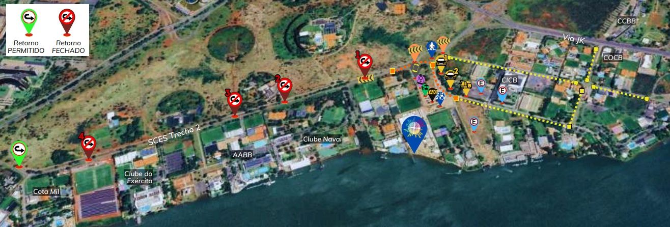 Trânsito no Setor de Clubes Sul terá alterações nesta quarta-feira (24)