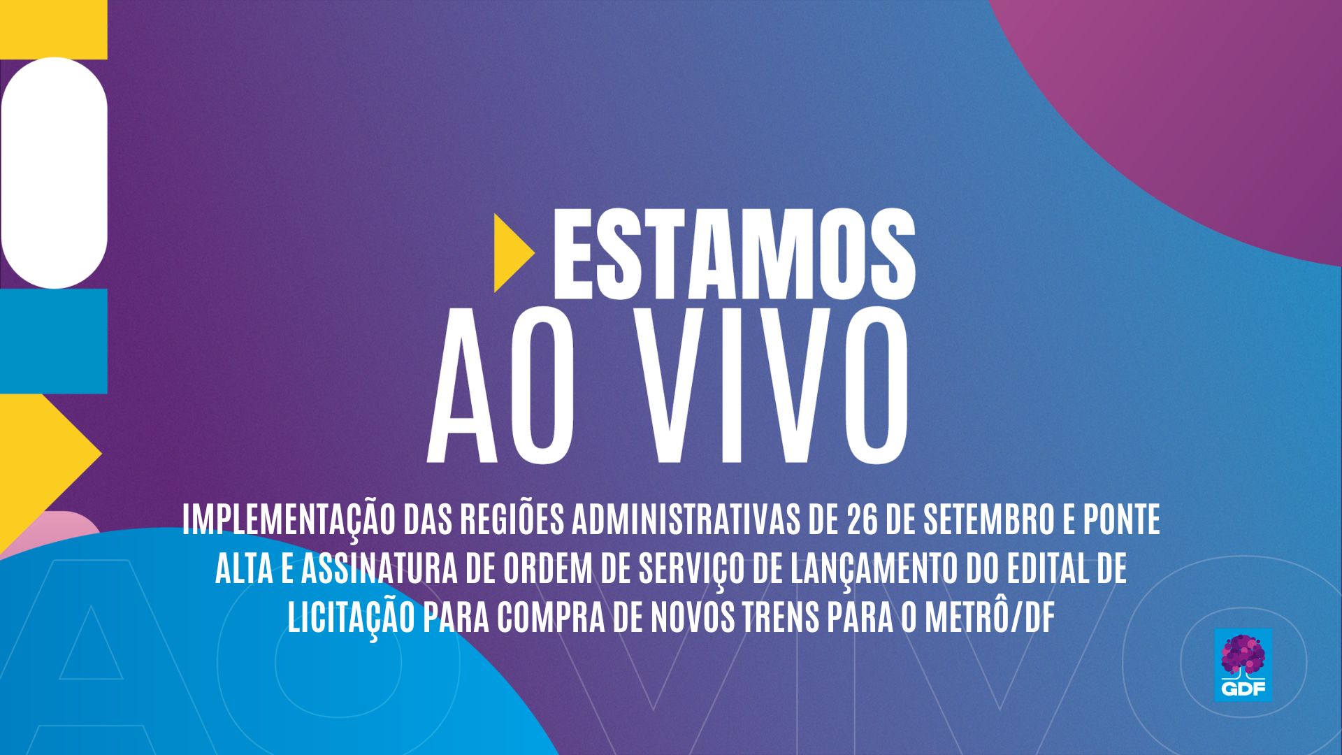 Acompanhe assinatura de ordem de serviço para lançamento de edital de compras de trens para o metrô do DF