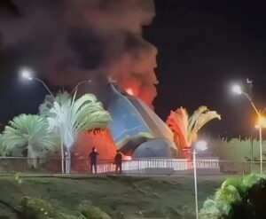 Fogo destrói imagem de Nossa Senhora Aparecida em Nerópolis