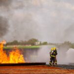 Simulado de acidente aeronáutico mobiliza forças de emergência na região central de Brasília no dia 28