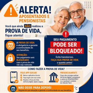 GoianiaPrev divulga lista de beneficiários que precisam fazer prova de vida para regularizar pagamento