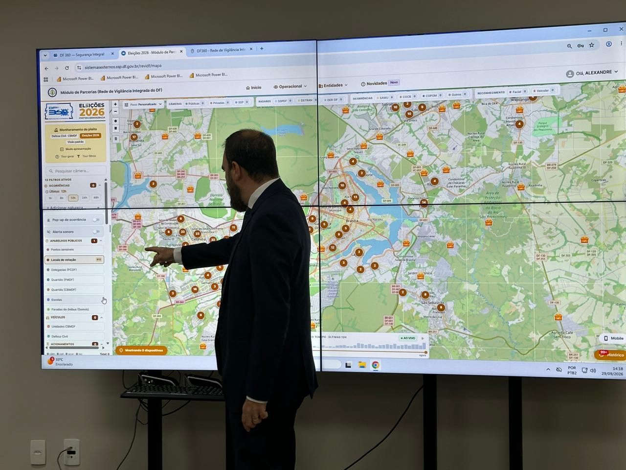 Com cerca de 15 mil câmeras integradas, programa DF 360 conta com a participação da população