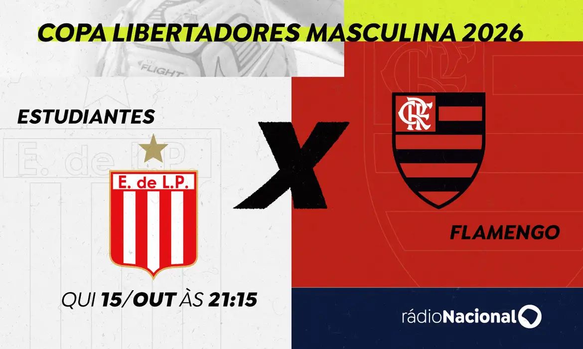 Rádio Nacional transmite Estudiantes x Flamengo pela Libertadores